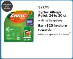 Walgreens Zyrtec Allergy Relief offer