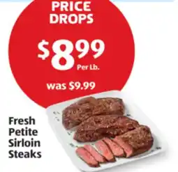 Aldi Fresh Petite Sirloin Steaks offer