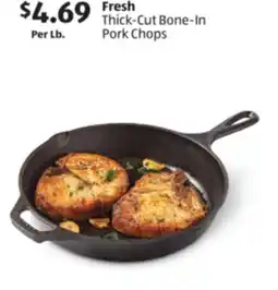 Aldi Fresh Thick-Cut Bone-In Pork Chops offer