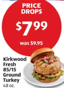 Aldi Kirkwood Fresh 85/15 Ground Turkey offer