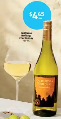 Aldi California Heritage Chardonnay offer