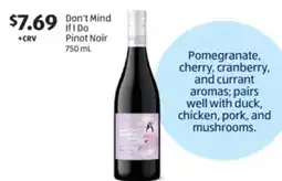Aldi Don't Mind If I Do Pinot Noir offer