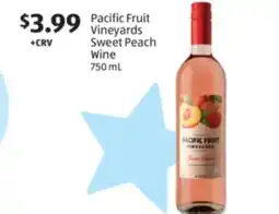 Aldi Pacific Fruit Vineyards Sweet Peach Wine offer