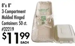 Smart & Final 8x 8 3-Compartment Molded Hinged Containers offer