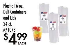 Smart & Final Plastic 16 oz. Deli Containers and Lids offer
