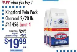 Smart & Final Kingsford Twin Pack Charcoal offer