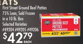 Smart & Final First Street Ground Beef Patties offer