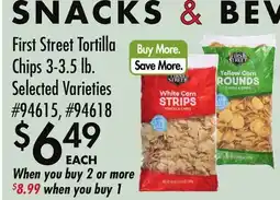 Smart & Final First Street Tortilla Chips offer