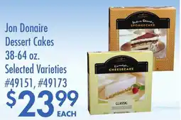 Smart & Final Jon Donaire Dessert Cakes offer