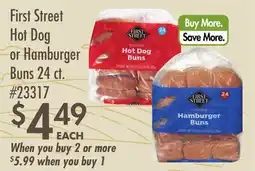 Smart & Final First Street Hot Dog or Hamburger Buns offer