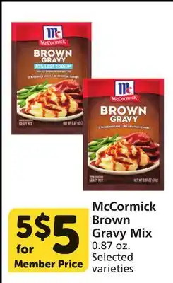 Albertsons McCormick Brown Gravy Mix offer