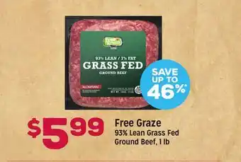 Grocery Outlet Free Graze 93% Lean Grass Fed Ground Beef offer