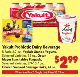 Vallarta Supermarkets Yakult Probiotic Dairy Beverage offer