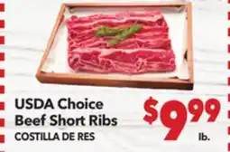 Vallarta Supermarkets USDA Choice Beef Short Ribs / COSTILLA DE RES offer