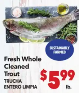Vallarta Supermarkets Fresh Whole Cleaned Trout / TRUCHA ENTERO LIMPIA offer