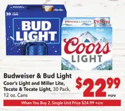 Vallarta Supermarkets Budweiser & Bud Light offer