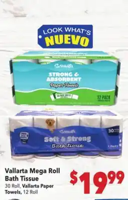 Vallarta Supermarkets Vallarta Mega Roll Bath Tissue offer