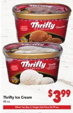 Vallarta Supermarkets Thrifty Ice Cream offer