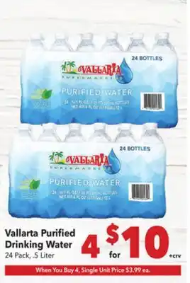 Vallarta Supermarkets Vallarta Purified Drinking Water offer