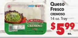 Vallarta Supermarkets Queso Fresco / CREMOSO offer