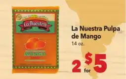 Vallarta Supermarkets La Nuestra Pulpa de Mango offer