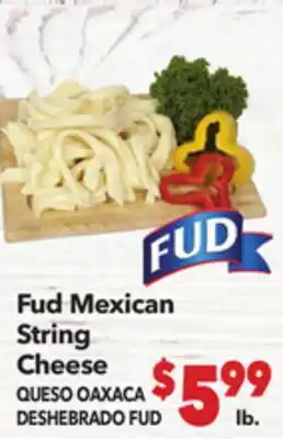 Vallarta Supermarkets Fud Mexican String Cheese / QUESO OAXACA DESHEBRADO FUD offer