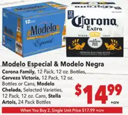 Vallarta Supermarkets Modelo Especial & Modelo Negra offer