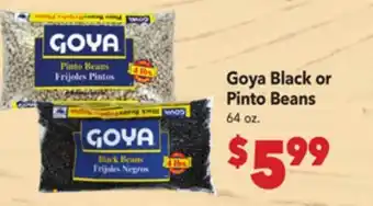 Vallarta Supermarkets Goya Black or Pinto Beans offer