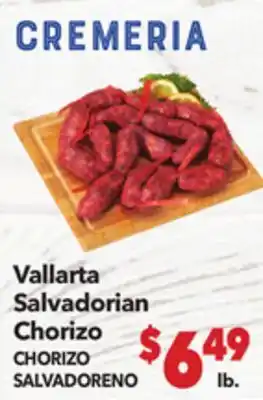 Vallarta Supermarkets Vallarta Salvadorian Chorizo / CHORIZO SALVADORENO offer