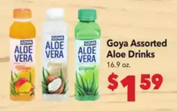 Vallarta Supermarkets Goya Assorted Aloe Drinks offer