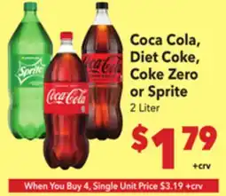 Vallarta Supermarkets Coca Cola, Diet Coke, Coke Zero or Sprite offer