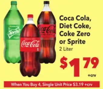 Vallarta Supermarkets Coca Cola, Diet Coke, Coke Zero or Sprite offer