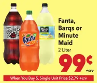 Vallarta Supermarkets Fanta, Barqs or Minute Maid offer
