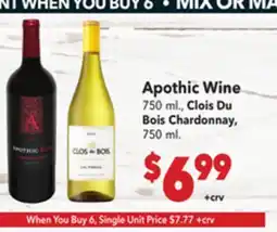 Vallarta Supermarkets Apothic Wine offer