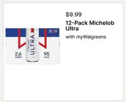 Walgreens 12-Pack Michelob Ultra offer