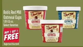 Jewel-Osco Bob's Red Mill Oatmeal Cups offer