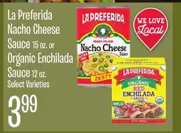 Jewel-Osco La Preferida Nacho Cheese Sauce 15 oz. or Organic Enchilada Sauce 12 oz offer