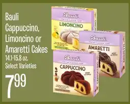 Jewel-Osco Bauli Cappuccino, Limoncino or Amaretti Cakes offer