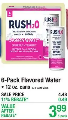 Menards 6-Pack Flavored Water offer