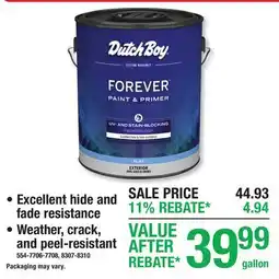 Menards Dutch Boy FOREVER PAINT & PRIMER offer