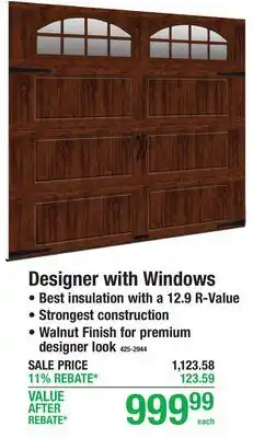 Menards Designer with Windows offer