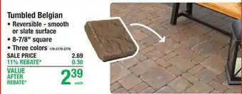 Menards Tumbled Belgian offer