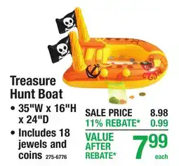 Menards Treasure Hunt Boat offer