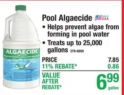 Menards Pool Algaecide offer