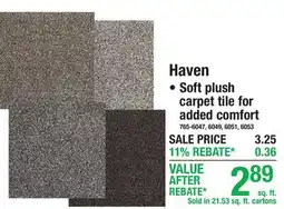 Menards Haven 19x19 Carpet Tile offer