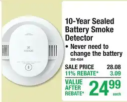 Menards 10-Year Sealed Battery Smoke Detector offer