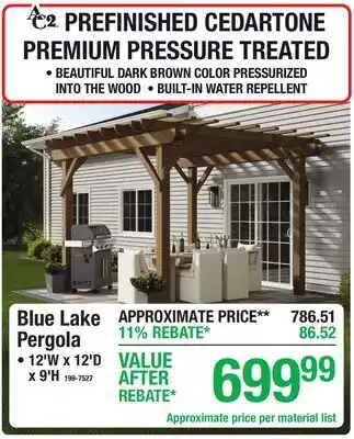 Menards Blue Lake Pergola offer