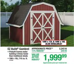 Menards EZ Build Gambrel offer