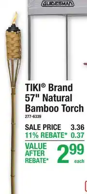 Menards TIKI Brand 57 Natural Bamboo Torch offer