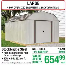 Menards Stockbridge Steel offer